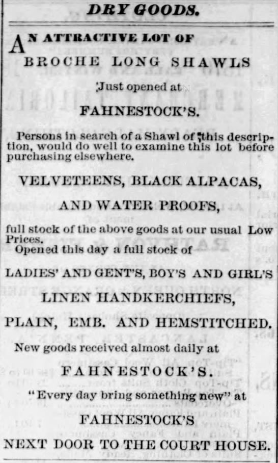 Fahnestock ad